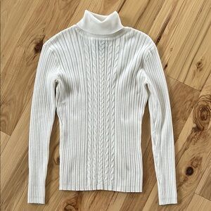 New York & Co. Women's White Turtleneck Sweater